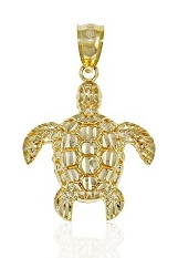 nice turtle gold baby charm